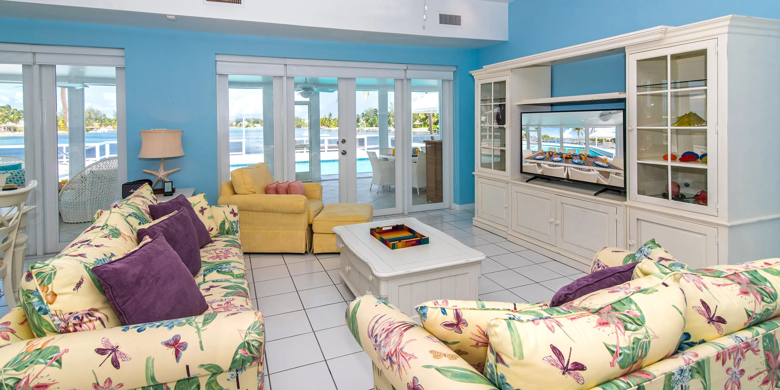 S'Kai Blue — outdoor living and pool area — luxury villa in Grand Cayman